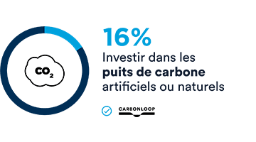 16% investir dans les puits carbone artificiels ou naturels